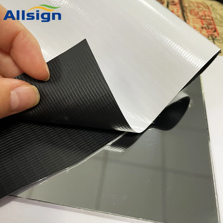 ALLSIGN Free Samples 13oz 440gsm Advertising poster digital printing material pvc flex banner BLACK WHITE GREY