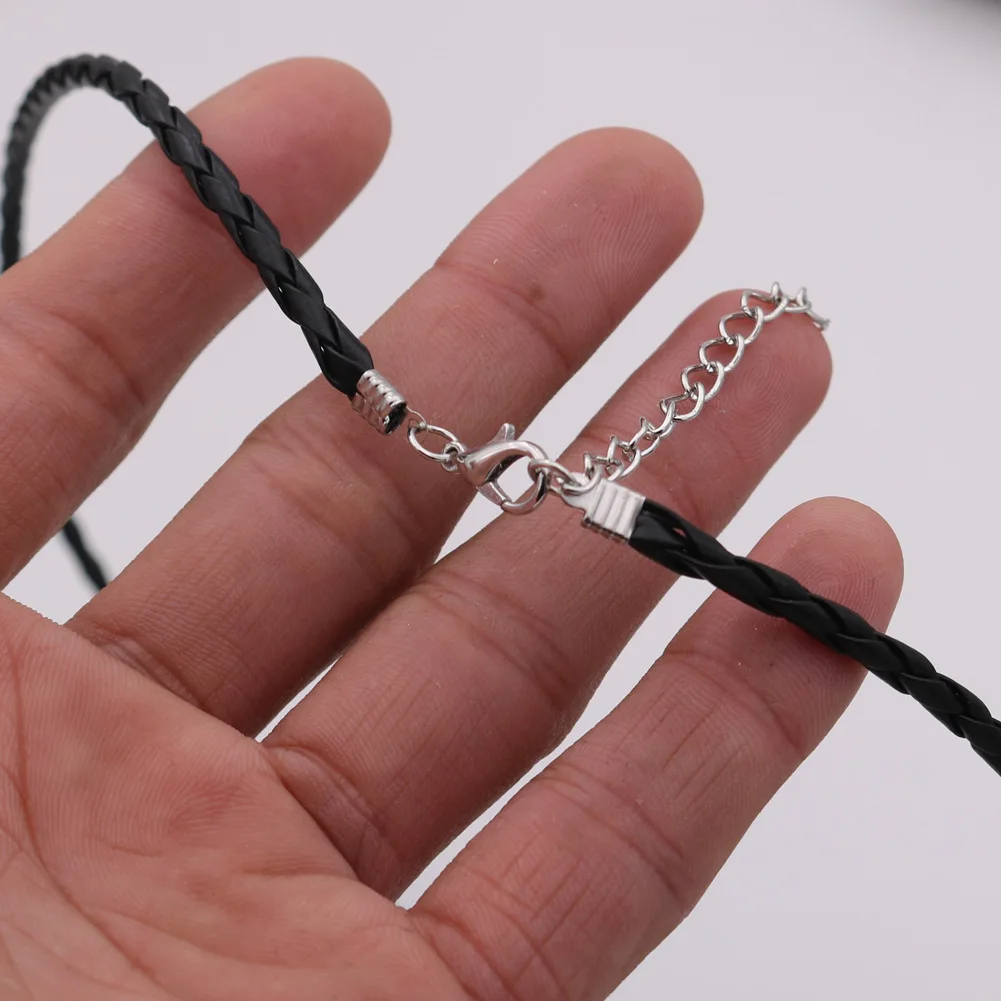 Korea Leather Cord Rope Chain Necklace Men Fashion Jewelry Womens Accessories Making