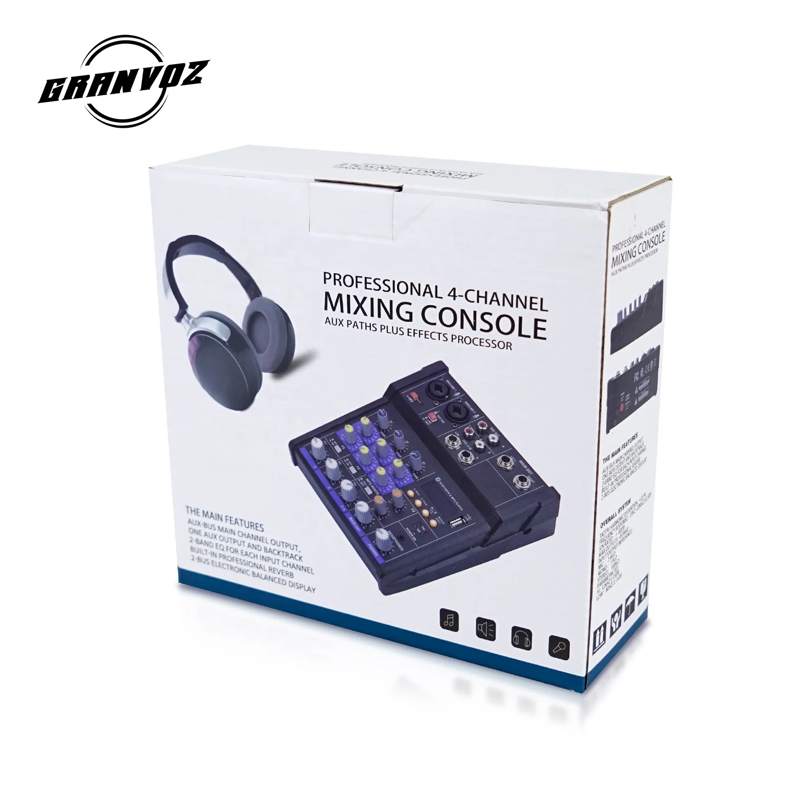 Новый Дизайн Чистый смеситель 4 канальный DVR с USB музыка dj микшер без