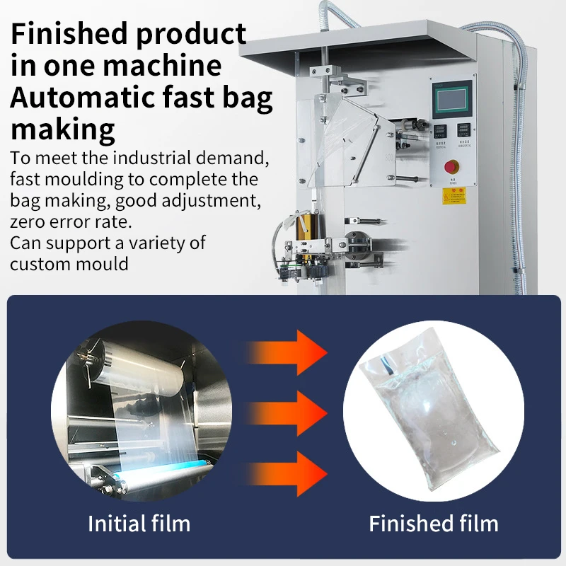 High Efficiency Vinegar Soy Sauceplastic Cutting Counting Stainless Steel Plastic Sachet Filling Packing Machine