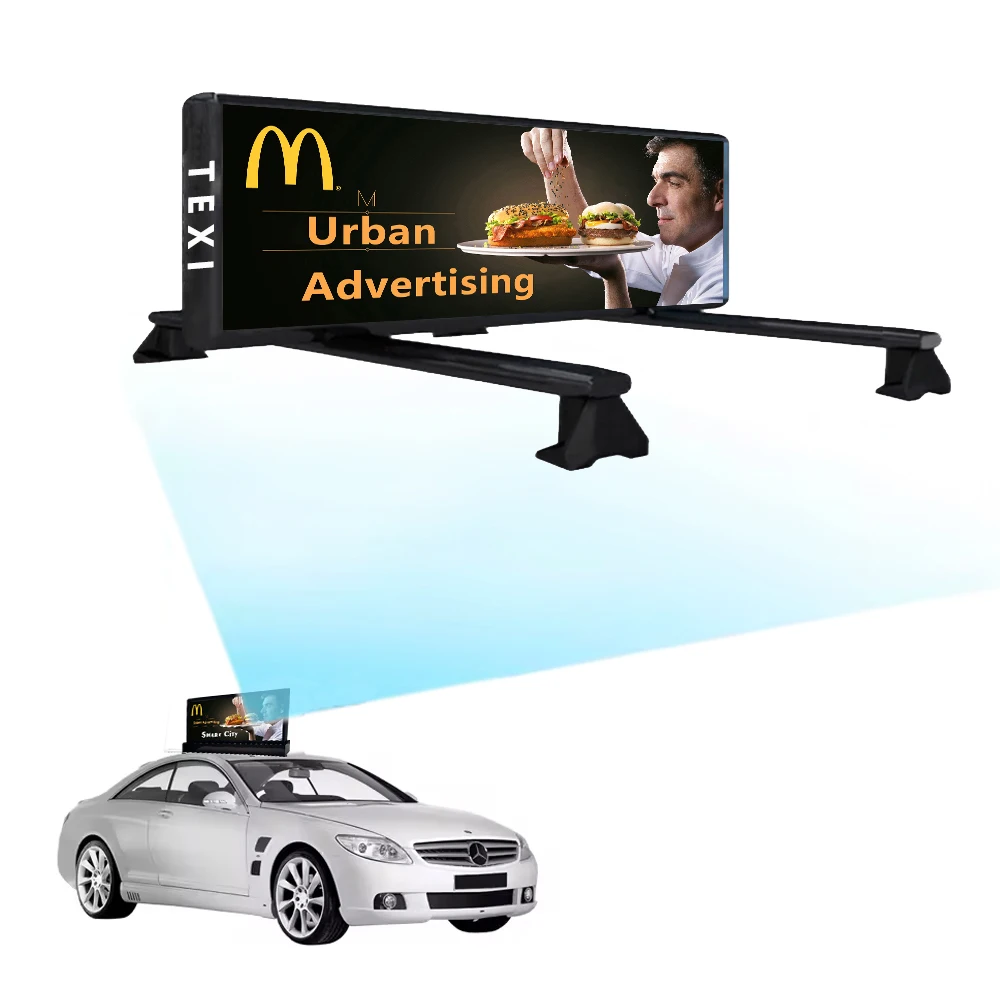 Led Car Panel High Resolution Taxi Roof Top Led Digital Display Screen P2.5 P4 P5Mm Car Led Display For Advertising Factory