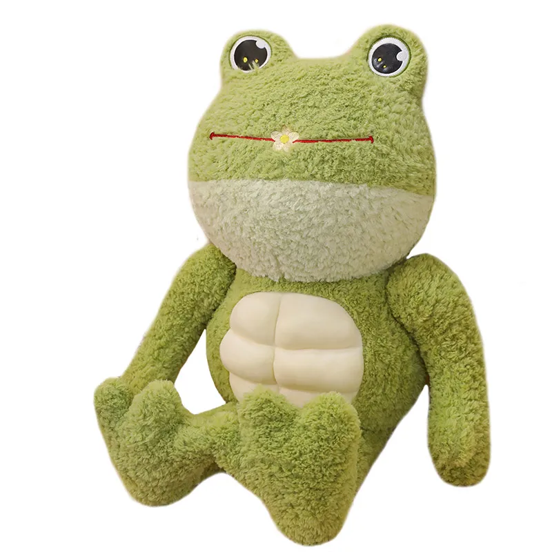 New Arrivals Cute Funny Muscle Frog Doll Stuffed Animal Toys Frog Plush Toys Fitness Cute Abdominal Muscl Frog Doll Decoration