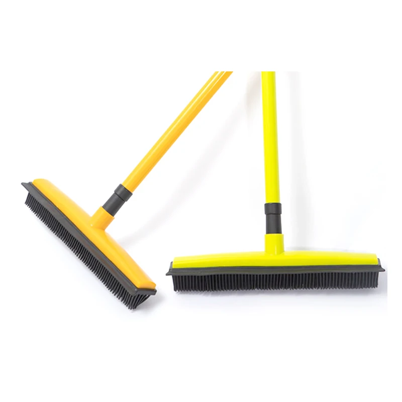 Topwill Carpet Rake Long Handle Pet Dog Hair Rubber Broom Squeegee Fur Remover Broom Carpet Brush