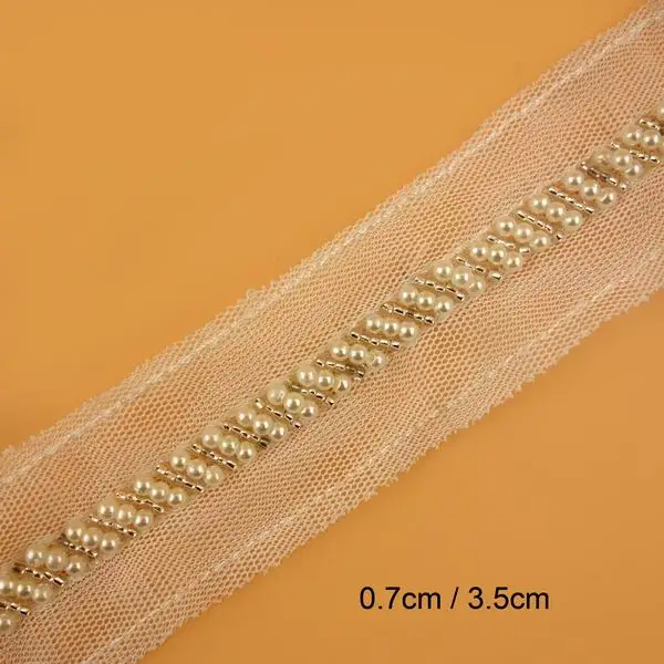 7 мм белый цвет жемчужины белая сетка кружевная отделка ручной работы Бисероплетение отделка для свадебной одежды одежда платье домашний текстиль аксессуары