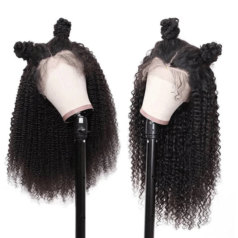 Factory Price 10A Grade 18 Inch Kinky Curly Natural Full Lace Human Hair Wigs Brazilian