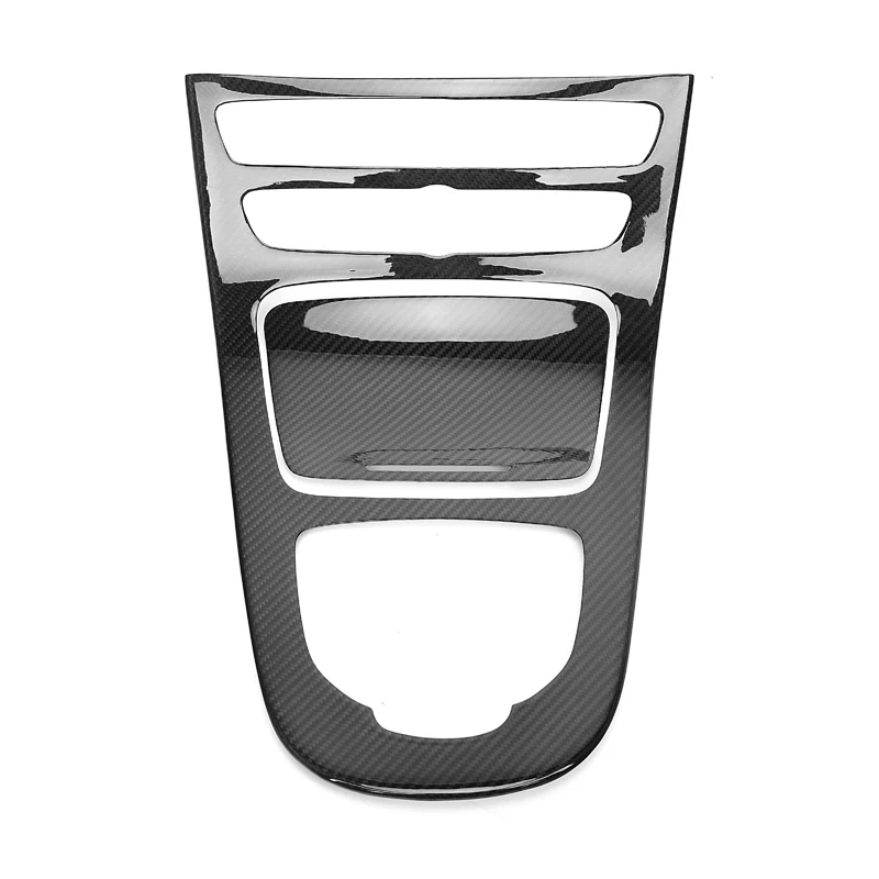 2PCS Interior Trim Cover for Mercedes-Benz E Class W213 Dry Carbon Fiber Dashboard Console Stick on Interiors