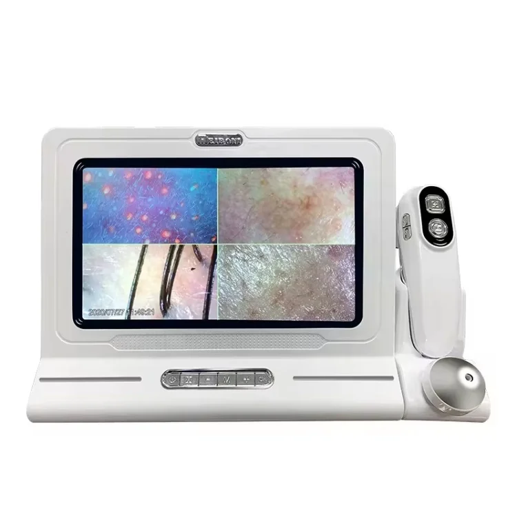 High Resolution 11 Inch Four-Spectrum Skin And Hair Scalp Analyzer Machine Can Record Video Four-Panel Comparison And Save Photo