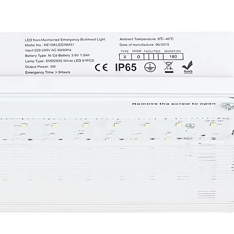 IP65 8W LED emergency bulkhead high Quality Rechargeable Light Led Emergency Lighting with CB certification