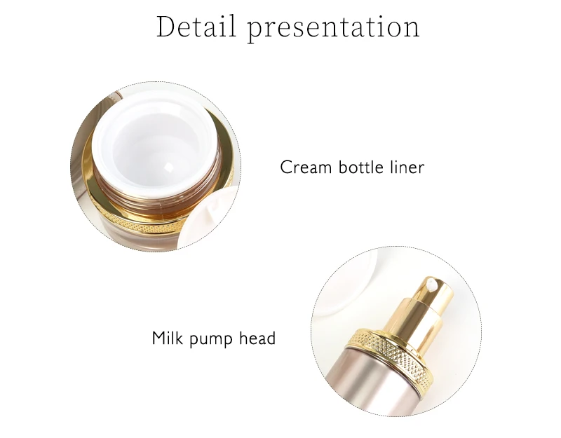Containers Plastic Cosmetic container Set Eye Cream Bottle Face Serum Pump Bottle Round acrylic airless cosmetic bottle