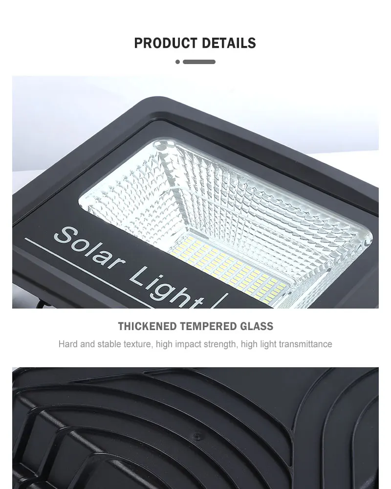 Low prices 30W 50W 100 watt solar flood light warm white cold white led flood lights PC housing with motion sensor