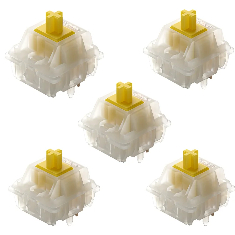 GATERON KS-3 X1 Milky Yellow Pro linear 5 pin hot swap DIY customized gaming mechanical keyboard switch