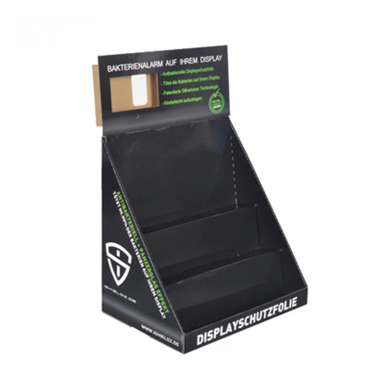 Advertising Carton Counter PDQ Table Display Cardboard Countertop Display Stand with LCD Screen for Sales Promotion
