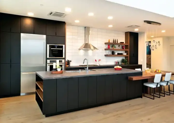 Latest Smart Design Modern Home Customized Grey Kitchen Cabinets from China