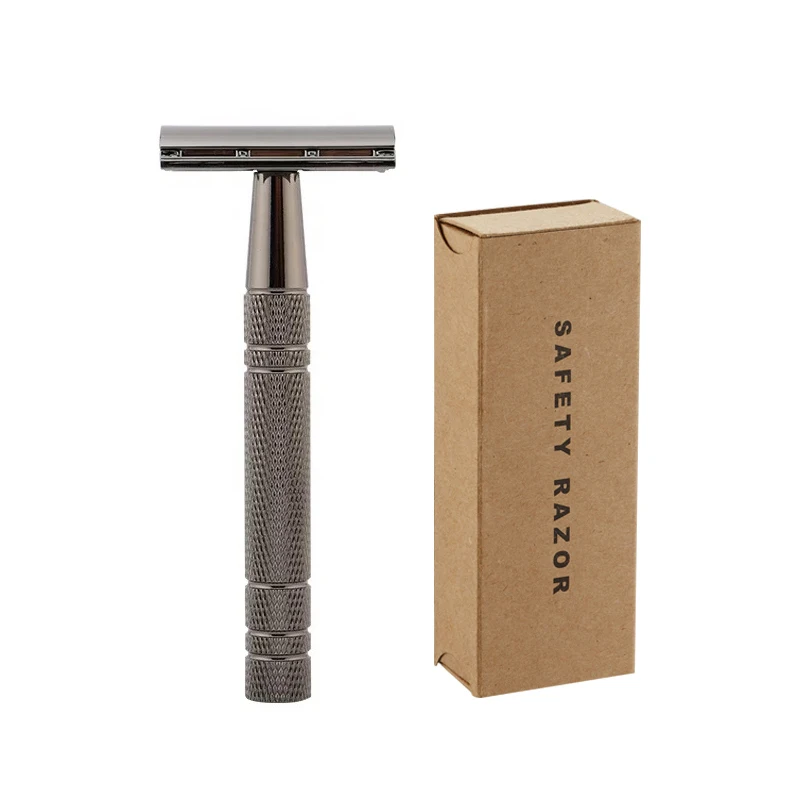 Двойное лезвие, алюминиевая Безопасная бритва для бороды и Мужская Безопасная бритва для бороды