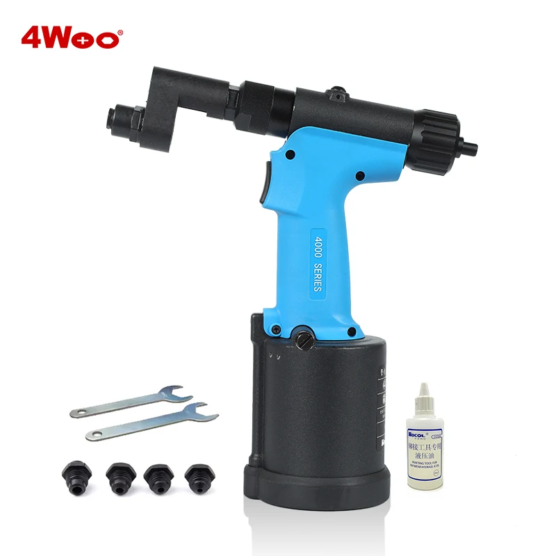 Special Offset Head Design Pneumatic Air Rivet Gun Powerful Pull Force 3.2-4.8mm Riveting Tool