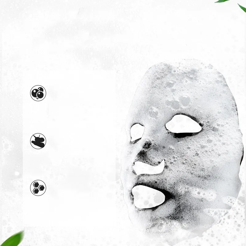 Bamboo Charcoal Cleaning facial mask  Bubble facial sheet mask moisturizer whitening facial mask