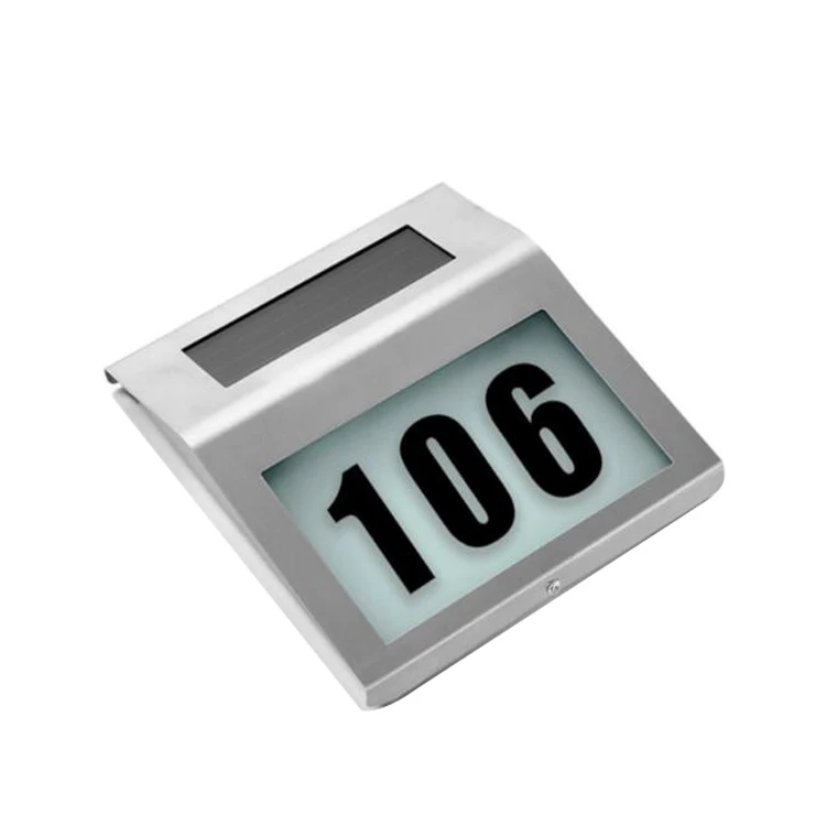 Solar Powered House Address Number Lamp Wall mounted Solar House Number Light