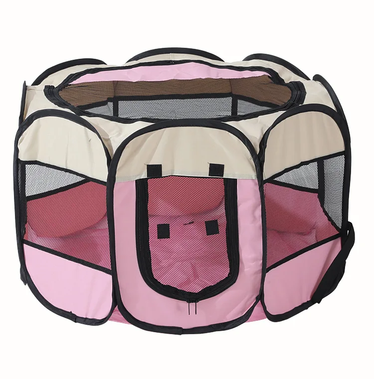 Octagonal Pet Playpen Foldable Dog Playpens Portable Tent for Pets Puppies Cats Dog Play Tent Breathable Pet Beds