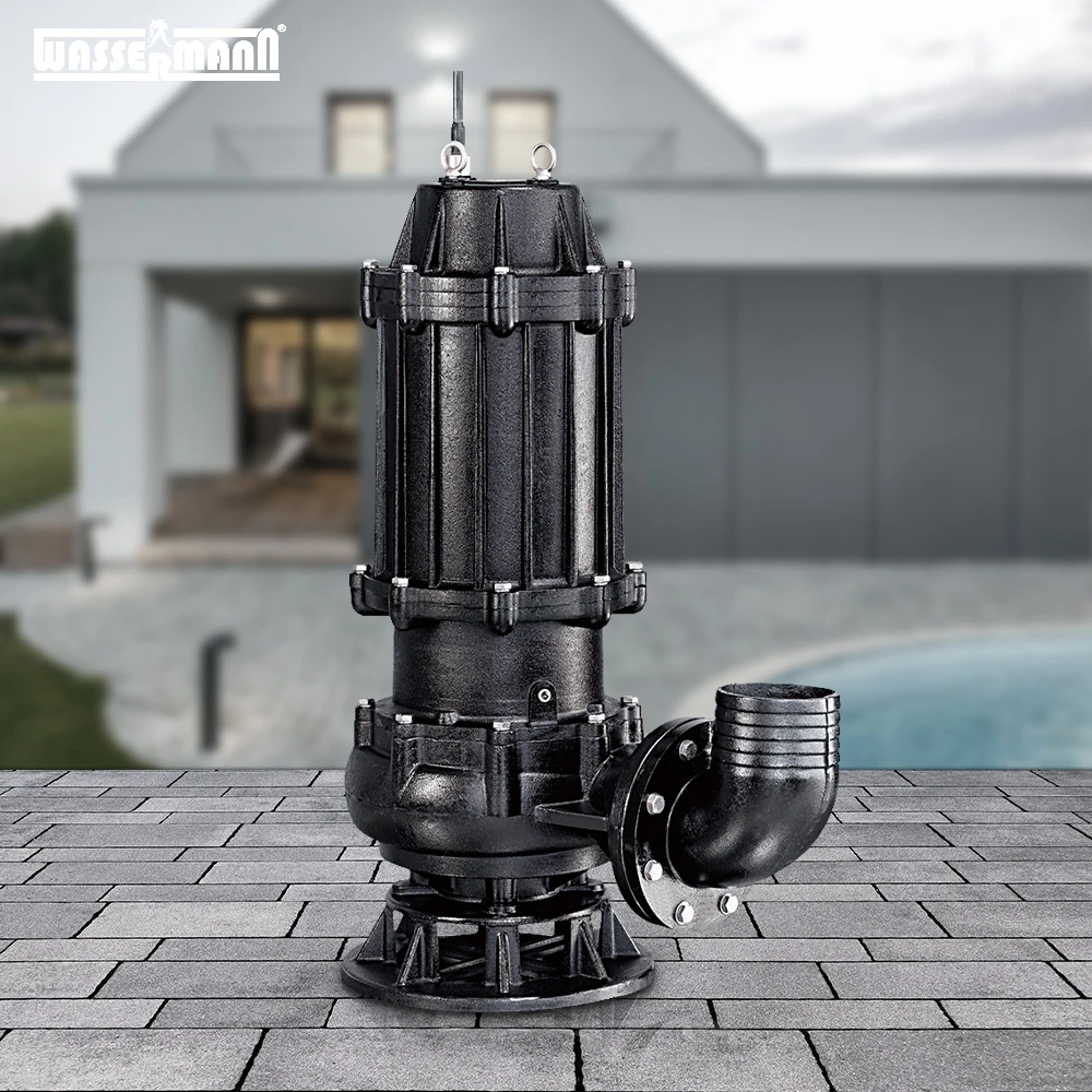Industrial heavy duty high flow submersible waste water sewage pump