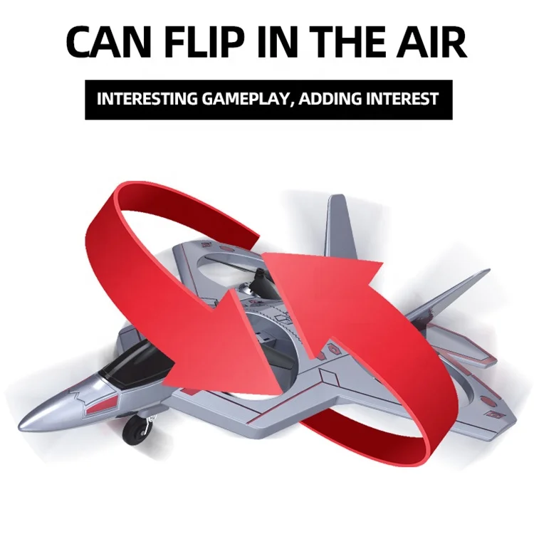 EPP Foam 2.4G RTF Electric High Speed Triaxial 3D Roll Flip LED Remote Control Plane Quad copter Toy RC F35 Airplane Helicopter