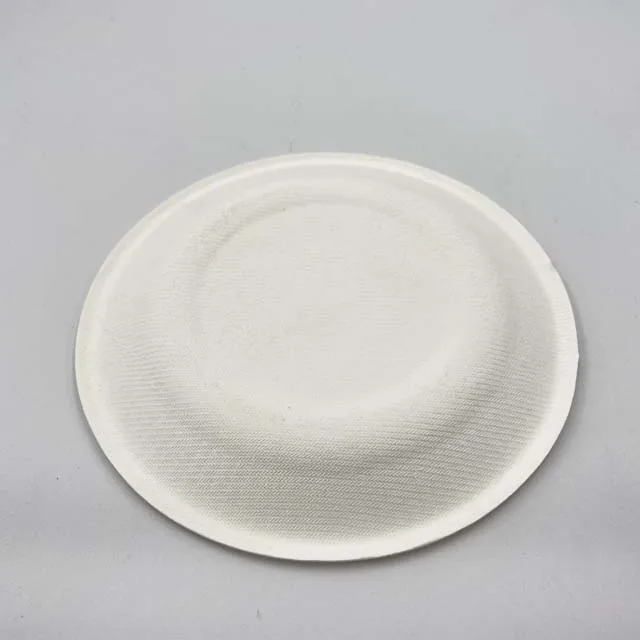 Wholesaling Disposable Pulp Good Price Round Sugarcane Bagasse Paper Plates Tableware ripple round plate 6 inch
