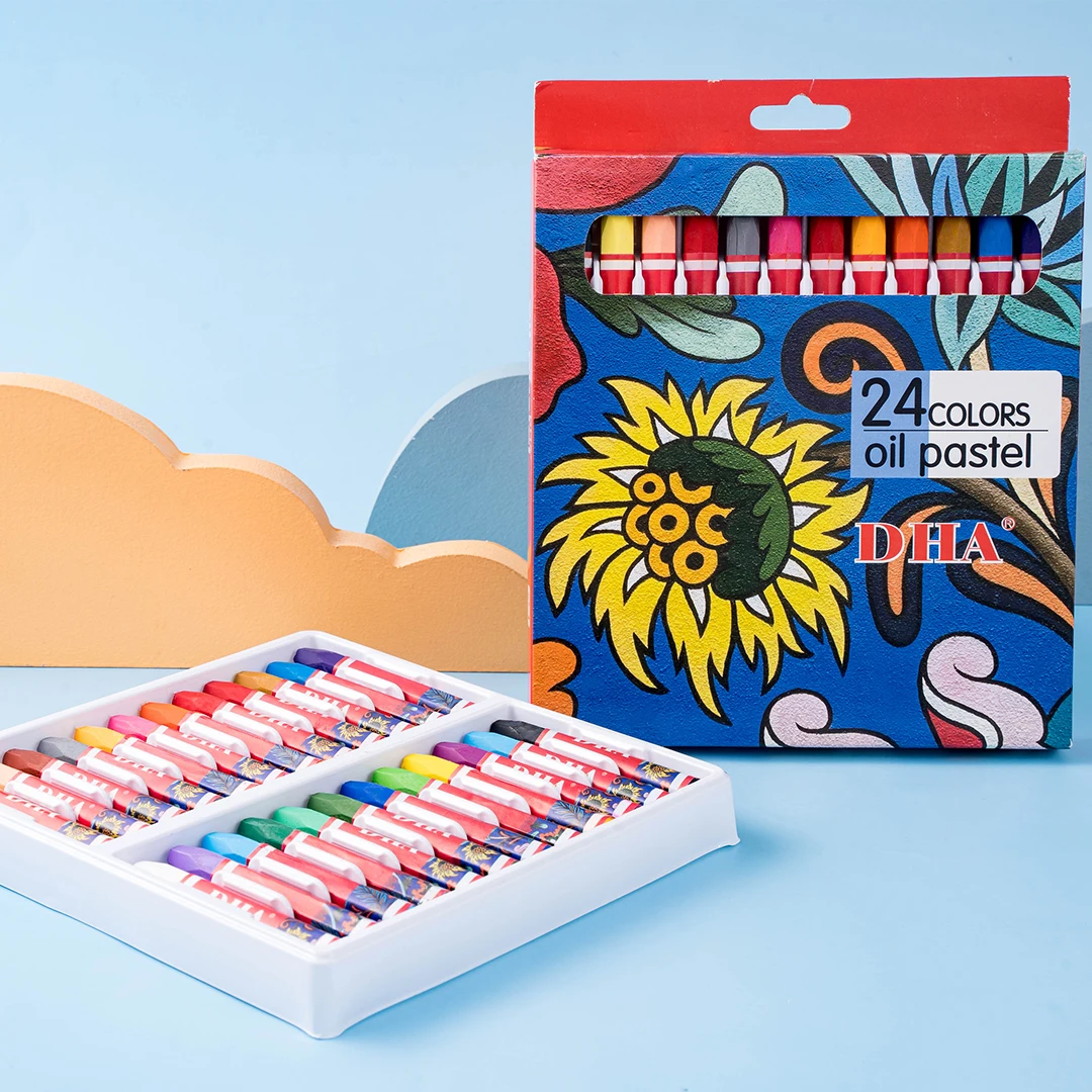 School Stationery Supplies 12 Pcs Art Soft Pastel Wax Crayon Oil Pastel Set Art Set For Coloring