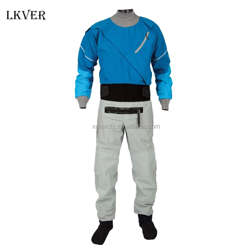 LKVER Kayakk Suit Drysuits Waterproof Rubber Cuffs Drysuits Breathable Drysuit Kayak for Men Paddling Fishing Rafting