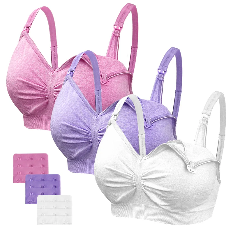 Anti-Sagging Pregnant Lactation Bra Plus Size Seamless Wireless Bra Postpartum Maternity Nursing Bra For Breast Feeding Women