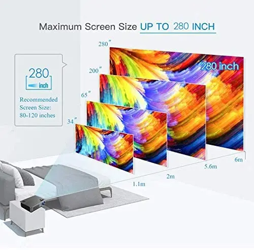 Factory OEM ODM Projector 6000 High Lumens Native 1080p Projector Full HD LCD  Video Home Beamer