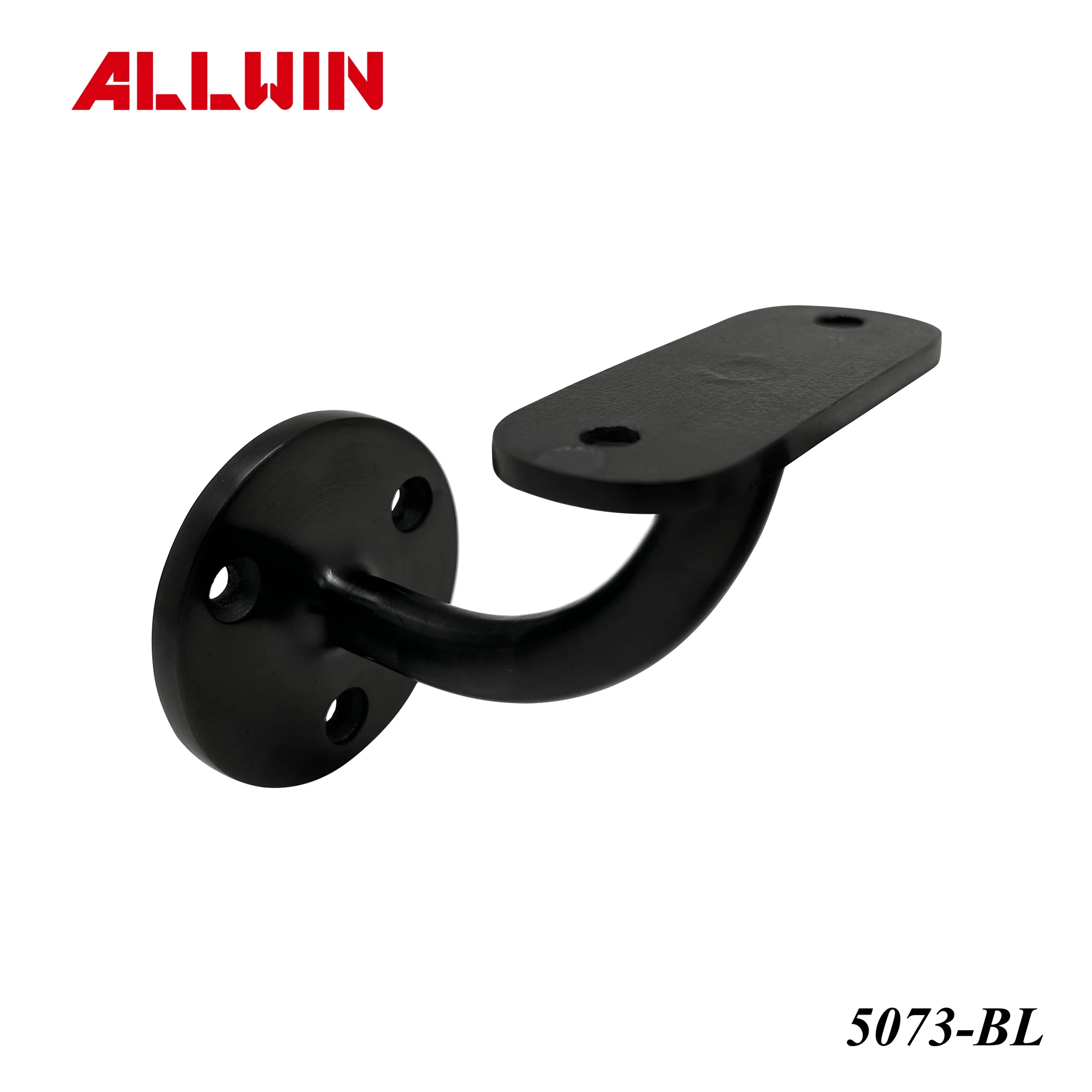 Нержавеющая сталь Матовый Черный Стеклянный кронштейн для полки с плоским кронштейном