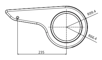 High Quality Durable Using Various Bicycle Parts RC Size 235mm Ebike Chain Cover