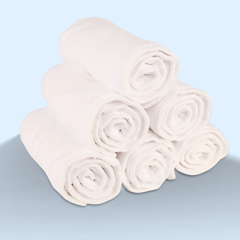 6pcs/set diaper liner Wholesale Top Quality 4layers Microfiber Cloth Diapers insert Adult urine nappies Inserts
