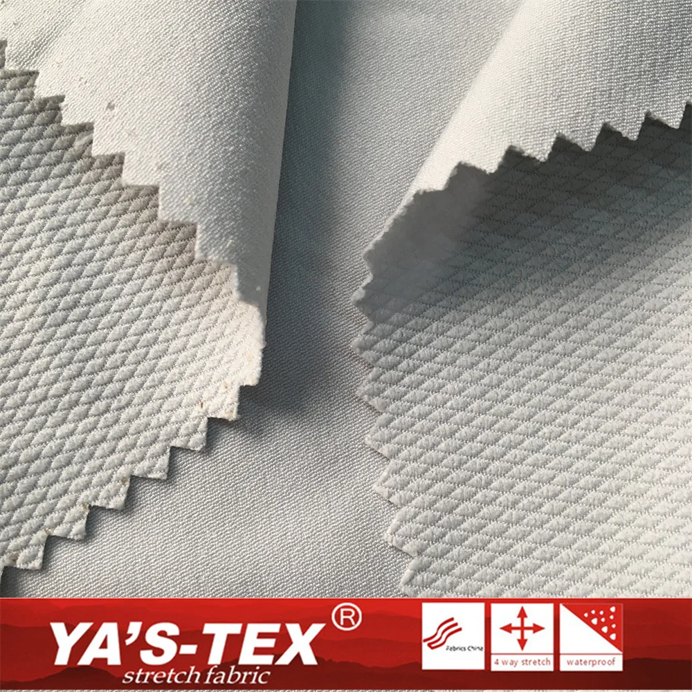 4 way stretch Polyester Spandex Cleancool Jacquard Silver ion antibacterial fiber deodorant functional fabrics for clothing