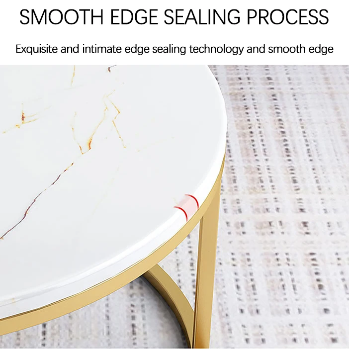 
Nordic Luxury Multifunctional Living Room Gold Modern Smart Marble MDF Wood Round Tea Table Sofa Side Simple Coffee Table/ 