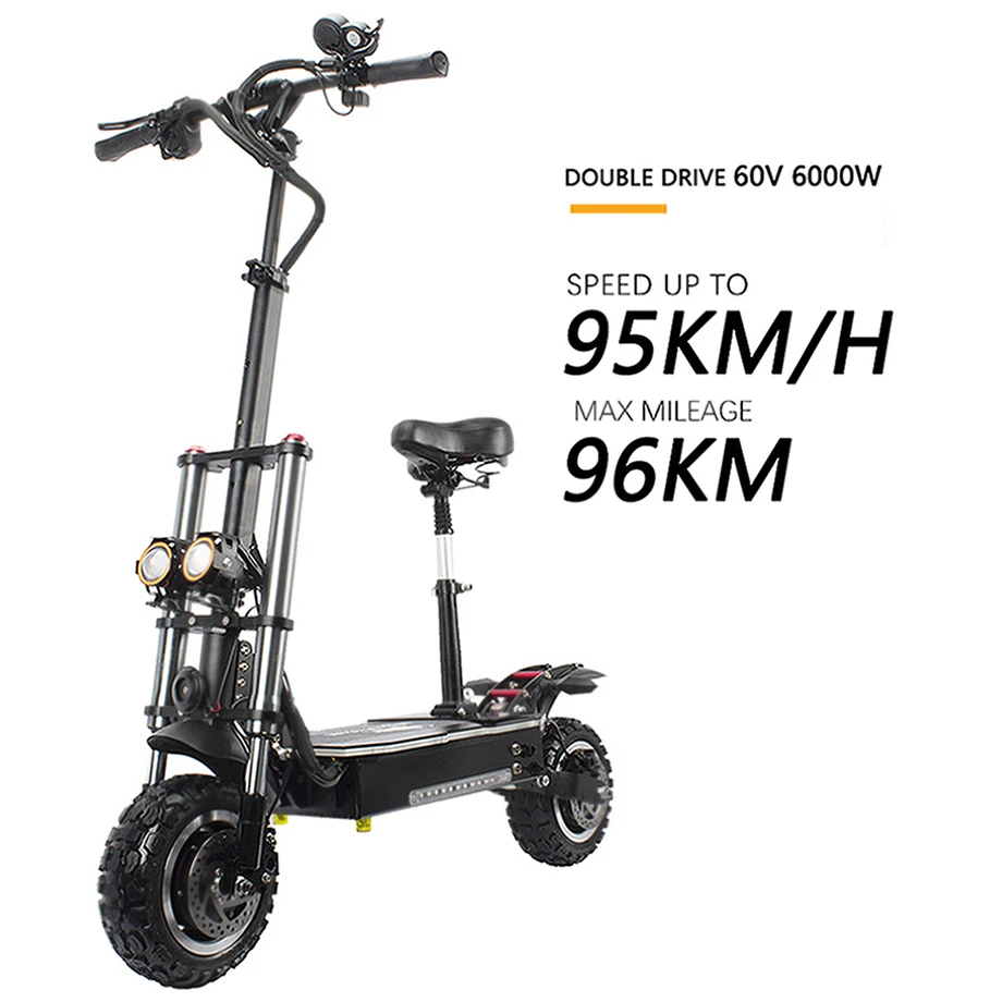 Halo Knight T107 High Quality Electric Scooter 6000W 60V Self Balancing Scooter Electric Double Drive E scooters