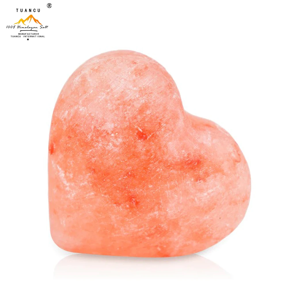 wholesale hot selling Himalayan Salt heart Shape Pink Salt Massage Stone from Tuancu