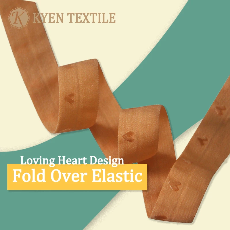 Fold Over Elastic 5/8 Manufacturer Direct Selling Bias Binding Tape For Lingerie High Elastic Folding Webbing OEM Order