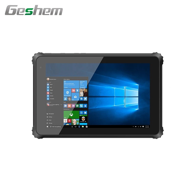 
10 inch IP67 win rugged tablet pc WiFi BT 4G LTE GPS and optional NFC 2D barcode scanner 1000 nits sunlight readable 