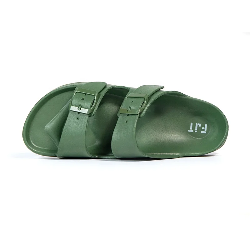 Мужские сандалии; Летние повседневные пляжные сандалии из натуральной кожи для мужчин; Цвет Зеленый