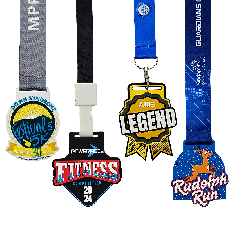 Cheap Custom 3D Silicone Rubber Medals Plastic Soft PVC Football Medal For Kids