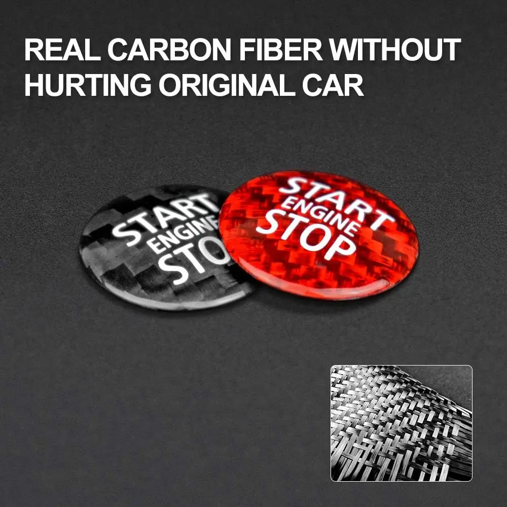 Carbon Fiber Car Engine Start Button Sticker Interior Ignition Trim Decal for Mini Cooper R55 R56 R57 R58 R59 R60 R61 decal
