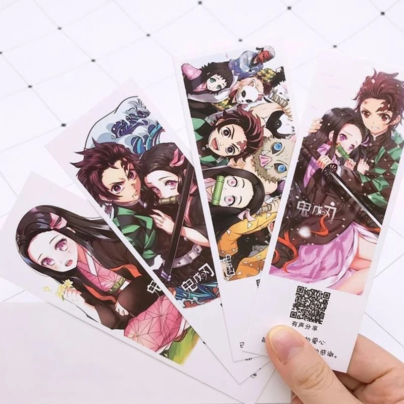 Custom Anime Demon Slayer Kimetsu No Yaiba Bookmarks Message Card Book Notes Paper Page