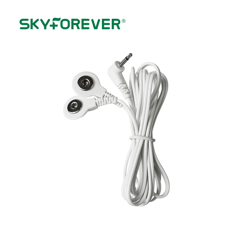 SKYFOREVER 2.5DC 2-сторонний электродный кабель для 3 5 мм кнопочного соединительного электрода и машины физиотерапевтического массажа