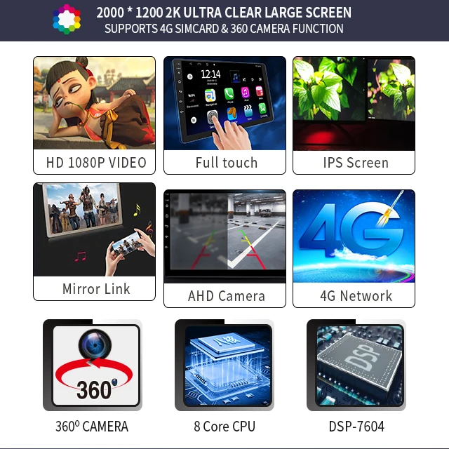 Flysonic suitable for Corolla 2006-2013 9 inch 1280*720 IPS Screen 2+32GB Android Car Radio