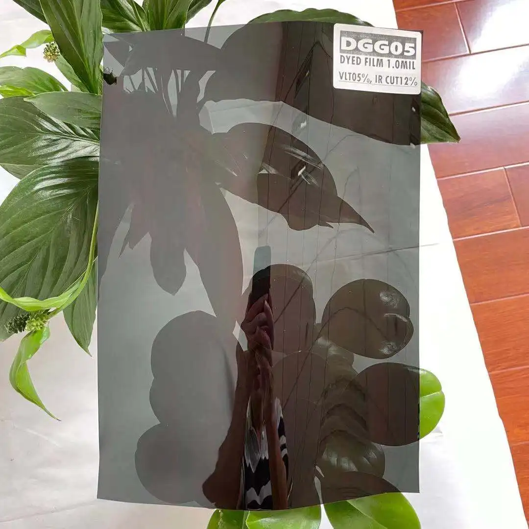 DGG05 TOP COATING VLT 5% IR 10% PRIVACY WINDOW FILM SEE OUT NOT IN SOLAR WINDOW TINT AUTOMOTIVE DYED FILM