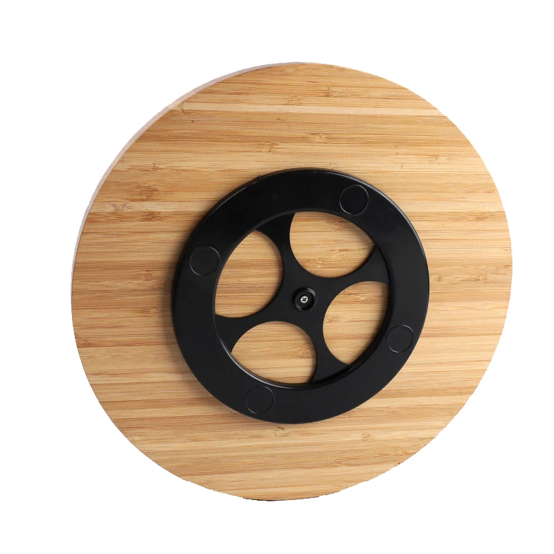 Customized Hotel Restaurant Kitchen Bamboo Lazy Susan  360 Degree Rotating Round Serving Tray Spice Storage Racks
