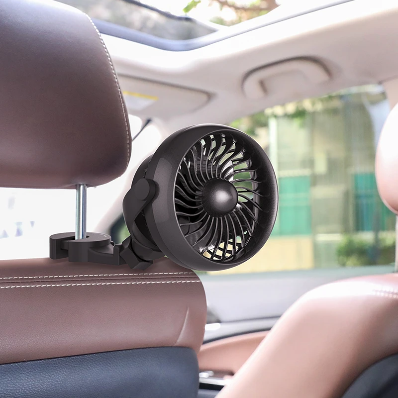 2022 Hot Sale Circulating Air Cooling Usb Rechargeable Cordless Plastic Electric Oscillating Mini Car Portable Fan With Clip