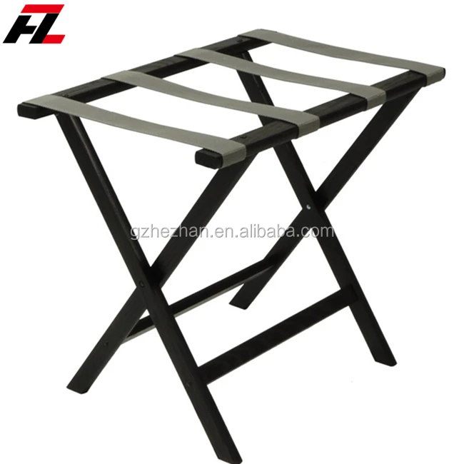 
Hotel Suitcase Storage Holder Wooden Luggage Rack Solid Wood Foldable Suitcase Stand for Hotel Room 