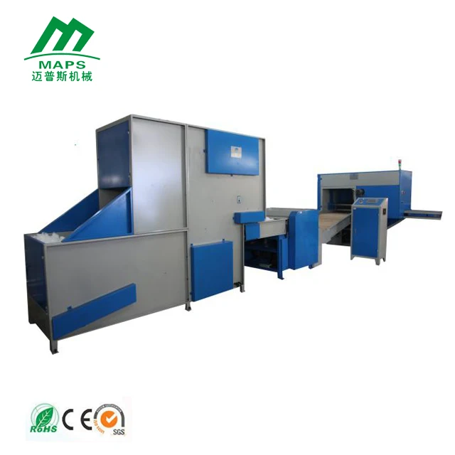 MAPS Pillow Stuffing Machine With Ball Fiber Making Option Polyester Opening Wadding Roll Production Line Carding