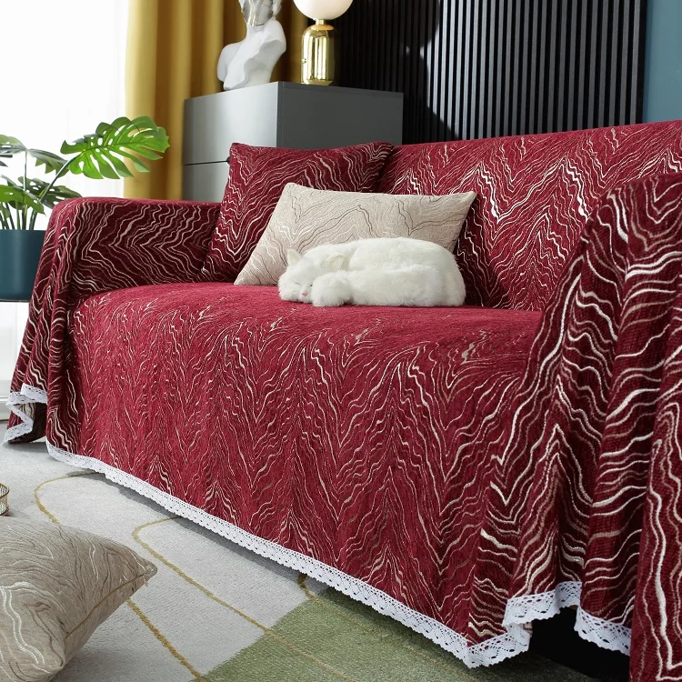 Жидкий золотой чехол для стула I shape chenille дивана